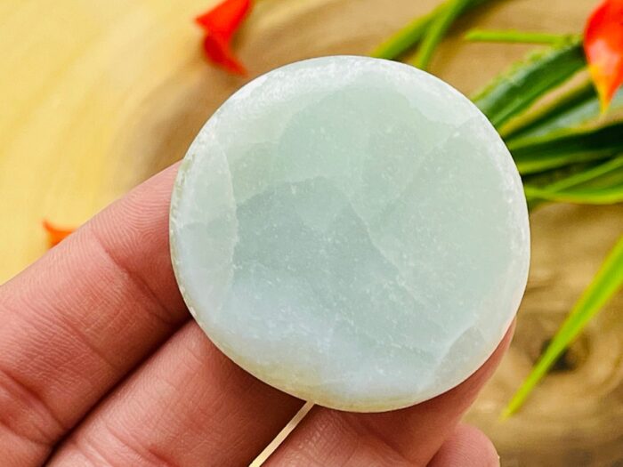 Aqua Blue Calcite Smooth Stone