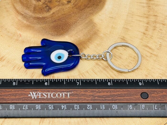 Evil Eye Blue Glass Keychain