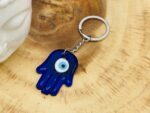 Evil Eye Blue Glass Keychain