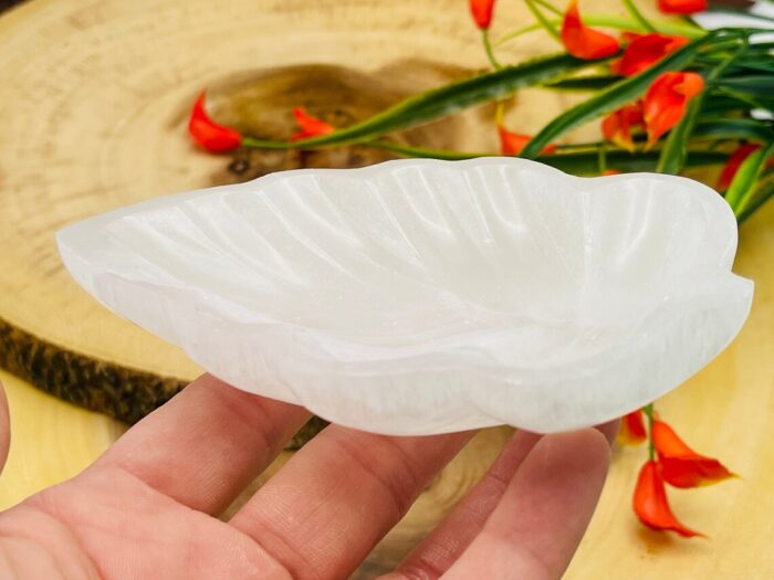 Selenite Leaf Shape Charging Bowl 