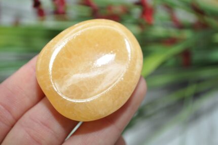 Orange Calcite Worry Stone