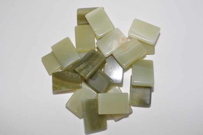 Green Onyx Rectangular Shape Smooth Stone