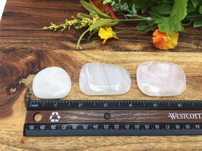 Rose Pink Mangano Fluorescent Calcite Smooth Stone | Pink Crystal Smooth Stone | Pocket Stone | Massage Healing Crystal | Stress Reliever