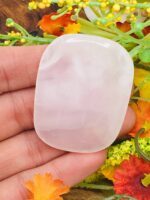 Rose Pink Mangano Fluorescent Calcite Smooth Stone