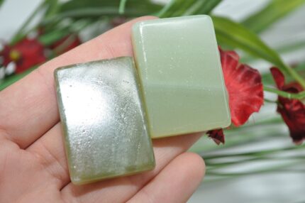 Green Onyx Rectangular Shape Smooth Stone