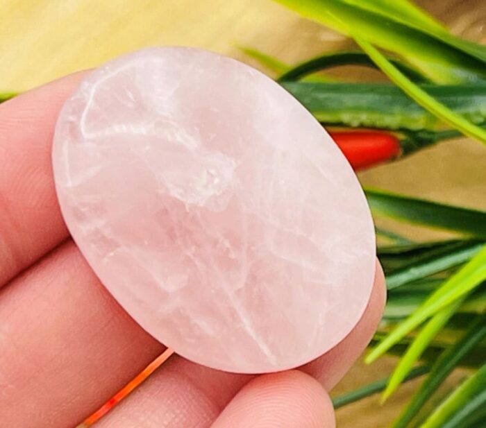 Rose Quartz Smooth Stone | Rose Quartz Pocket Stone | Handmade | Heart Chakra | Cleansing & Balance | Metaphysical Crystal | Stone of Love