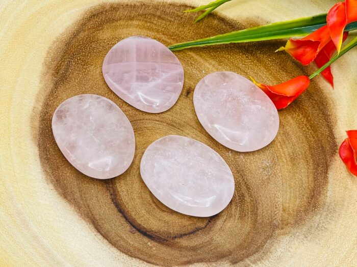 Rose Quartz Smooth Stone | Rose Quartz Pocket Stone | Handmade | Heart Chakra | Cleansing & Balance | Metaphysical Crystal | Stone of Love