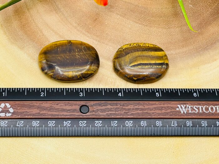 Tiger Eye Smooth Stone | Polished Gemstone | Pocket Stones | Handmade Massage Stone | Meditation & Healing Crystal | Stress Reliever