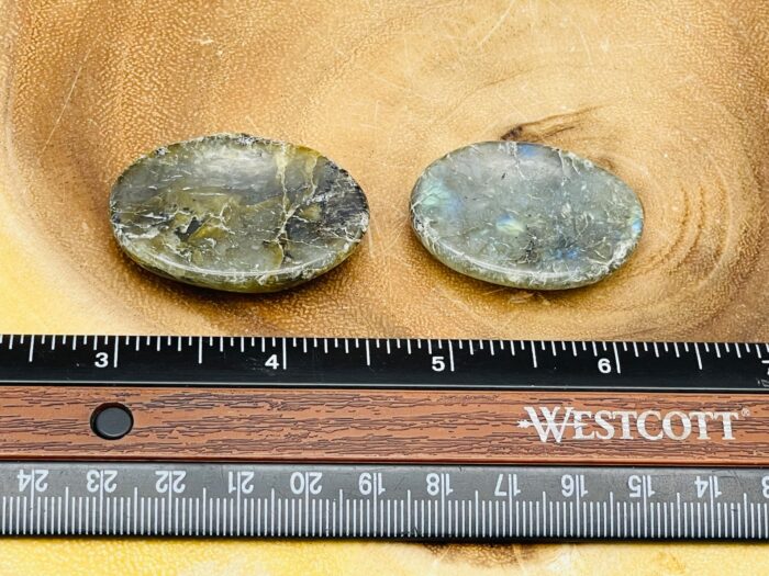 Labradorite Worry Stone | Labradorite Crystal Healing Worry Stone | Soothing & Calming Massage Stone | Stress Reliever