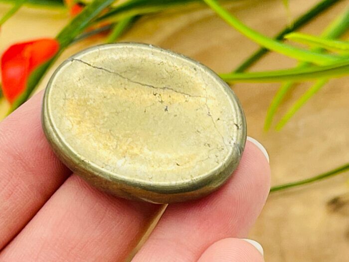 Golden Pyrite Worry Stone