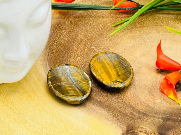 Tiger Eye Worry Stone | Tiger Eye Crystal Stone | Pocket Worry Stone | Metaphysical Healing Chakra Stone | Reiki Crystal