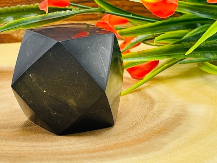 Shungite Hexagon | Shungite Crystal Diamond Hexagon | Healing Crystal | Highly Energetic Metaphysical | EMF Protection | 2 inch