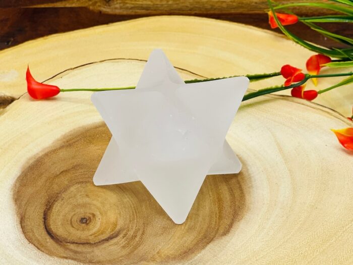 Selenite Star Merkaba, Healing Crystal Reiki Tool, 2 inch