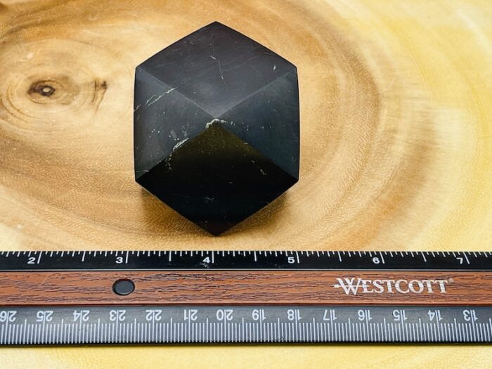 Shungite Hexagon | Shungite Crystal Diamond Hexagon | Healing Crystal | Highly Energetic Metaphysical | EMF Protection | 2 inch