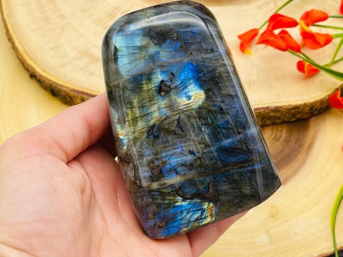 Labradorite Free Form Crystal | Blue Flash Labradorite Freeform Standing Display Specimens | Reiki Chakra Crystal | Healing stone