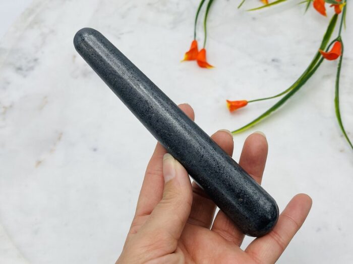 6" Hematite Massage Wand, Stress Reliever & Spa Healing Tool