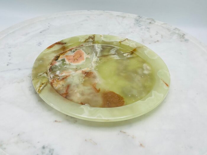 Banded Green Onyx Round Serving Plate, Detergent Safe & Easy to Clean, 10"