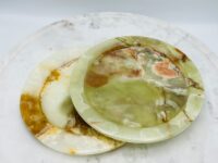Banded Green Onyx Round Serving Plate, Detergent Safe & Easy to Clean, 10"