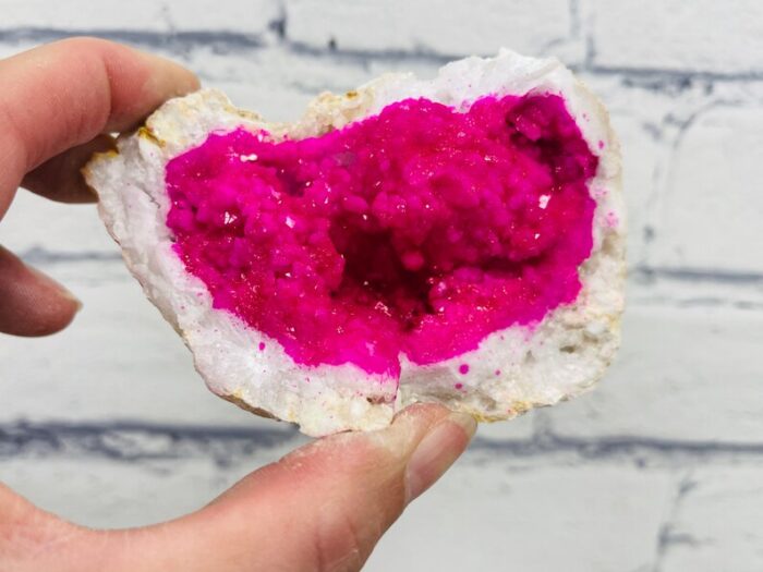 Dyed Crystal Quartz Geode, Pink Rock Cluster Geode, Quartz In Rock Formation, Pick your Size