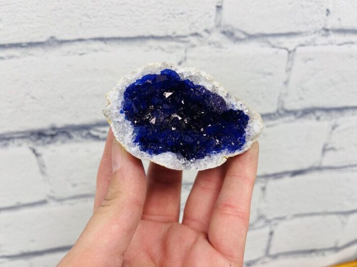 Dyed Crystal Quartz Geode, Purple Rock Cluster Geode, Quartz In Rock Formation, Pick your Size