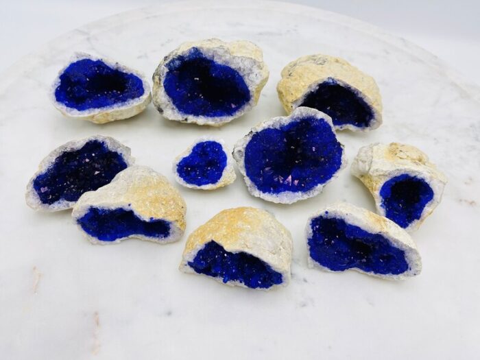 Dyed Crystal Quartz Geode, Purple Rock Cluster Geode, Quartz In Rock Formation, Pick your Size