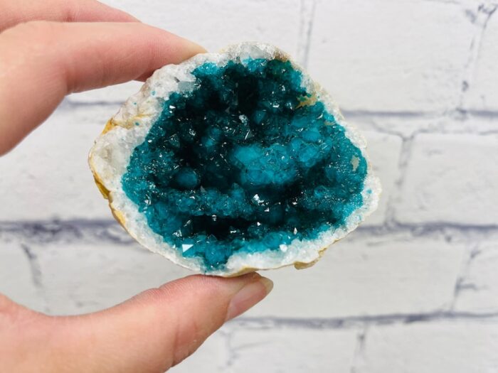 Dyed Crystal Quartz Geode, Turquoise Rock Cluster Geode, Quartz In Rock Formation, Pick your Size