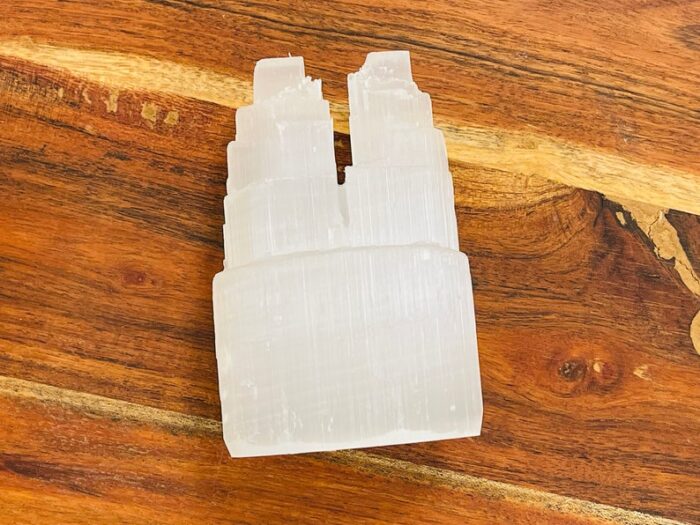 Polished Selenite Crystal Skyscraper Twin Towers, Selenite Healing Crystal Iceberg, 4 inch & 8 inch