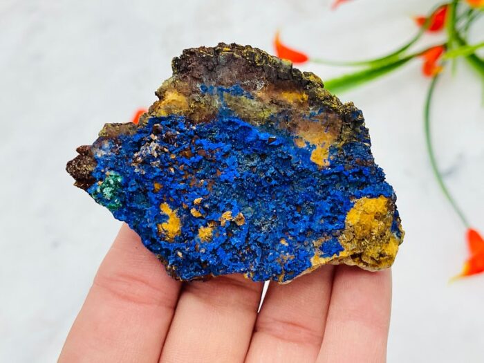 Azurite Raw Crystal Stones Specimen with Malachite, Wholesale Bulk Lot