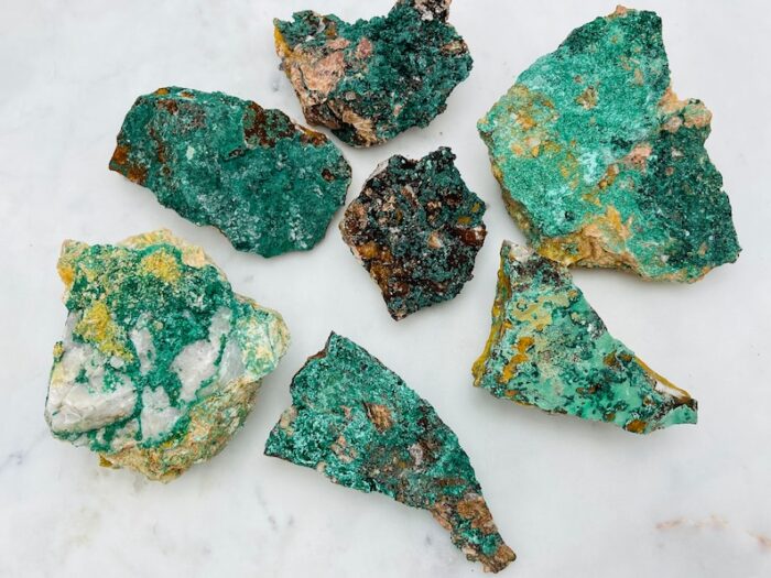 Malachite Raw Crystal Stones Specimen, Wholesale Bulk Lot