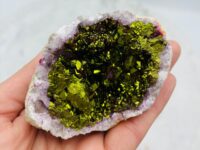 Dyed Crystal Quartz Geode, Sparkly Green Rock Cluster Geode, Quartz In Rock Formation, Pick your Size