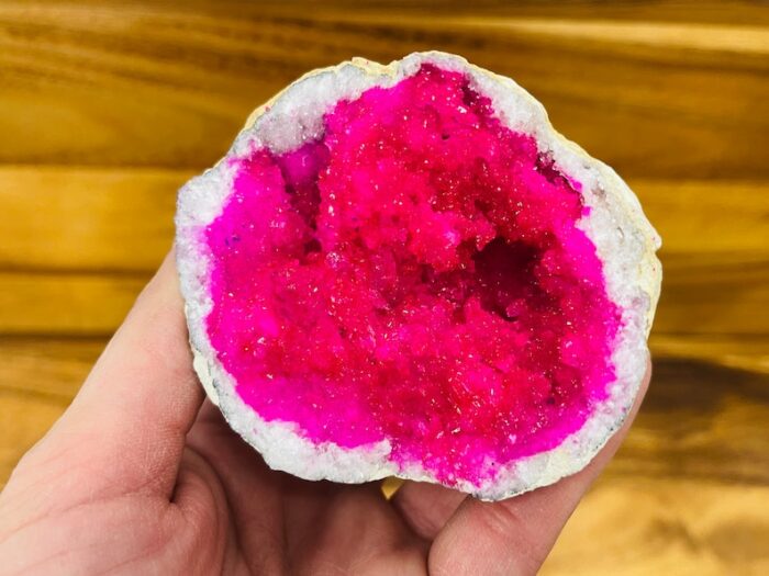 Dyed Crystal Quartz Geode, Pink Rock Cluster Geode, Quartz In Rock Formation, Pick your Size