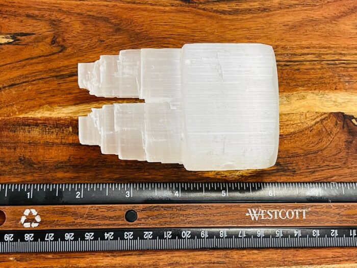 Polished Selenite Crystal Skyscraper Twin Towers, Selenite Healing Crystal Iceberg, 4 inch & 8 inch