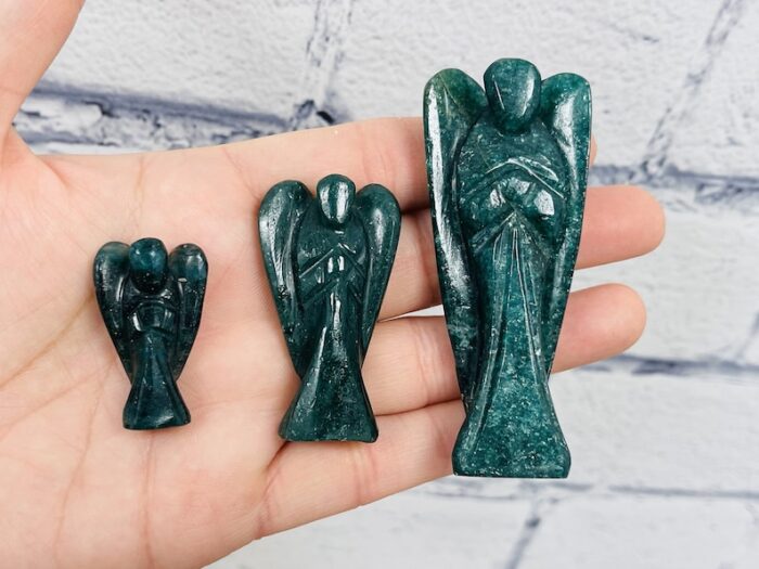 Deep Green Aventurine Angel Figurine, Standing Statuette, 1 , 2 & 3 Inch