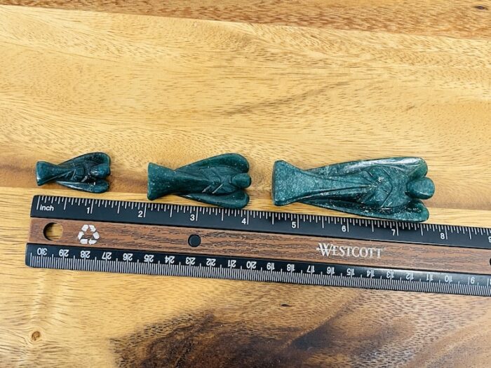 Deep Green Aventurine Angel Figurine, Standing Statuette, 1 , 2 & 3 Inch